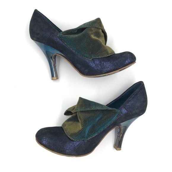 Irregular Choice Blue Green Flick Flack Heels 6.5 - Picture 5 of 10